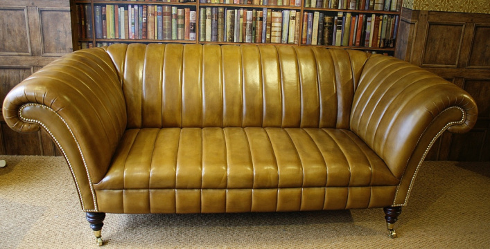 The Fluted Leather Chesterfield