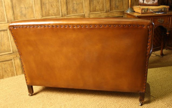 1930's 2-Seater Leather Settee