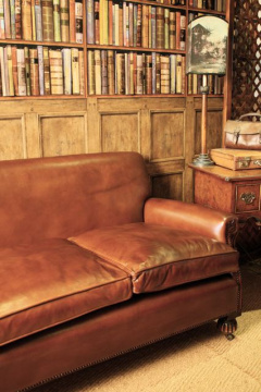 1930's 2-Seater Leather Settee