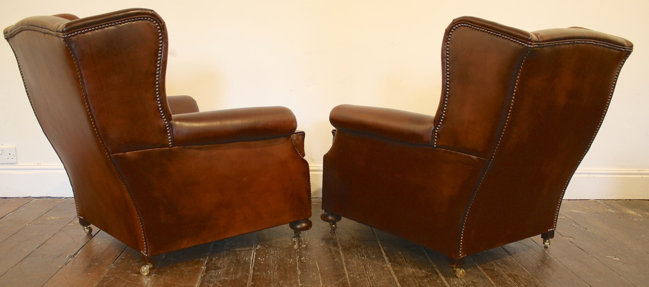 wing back leather club chairs antique leather chairs original
