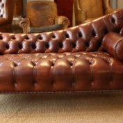 Antique Leather Sofa/Chaise