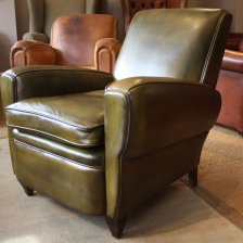 Late 1930's French Leather Chair