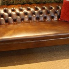 19th Century Leather Chesterfield