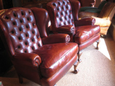 Edwardian Pair of Wing Chairs