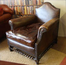 Early 20th Century Leather Armchair
