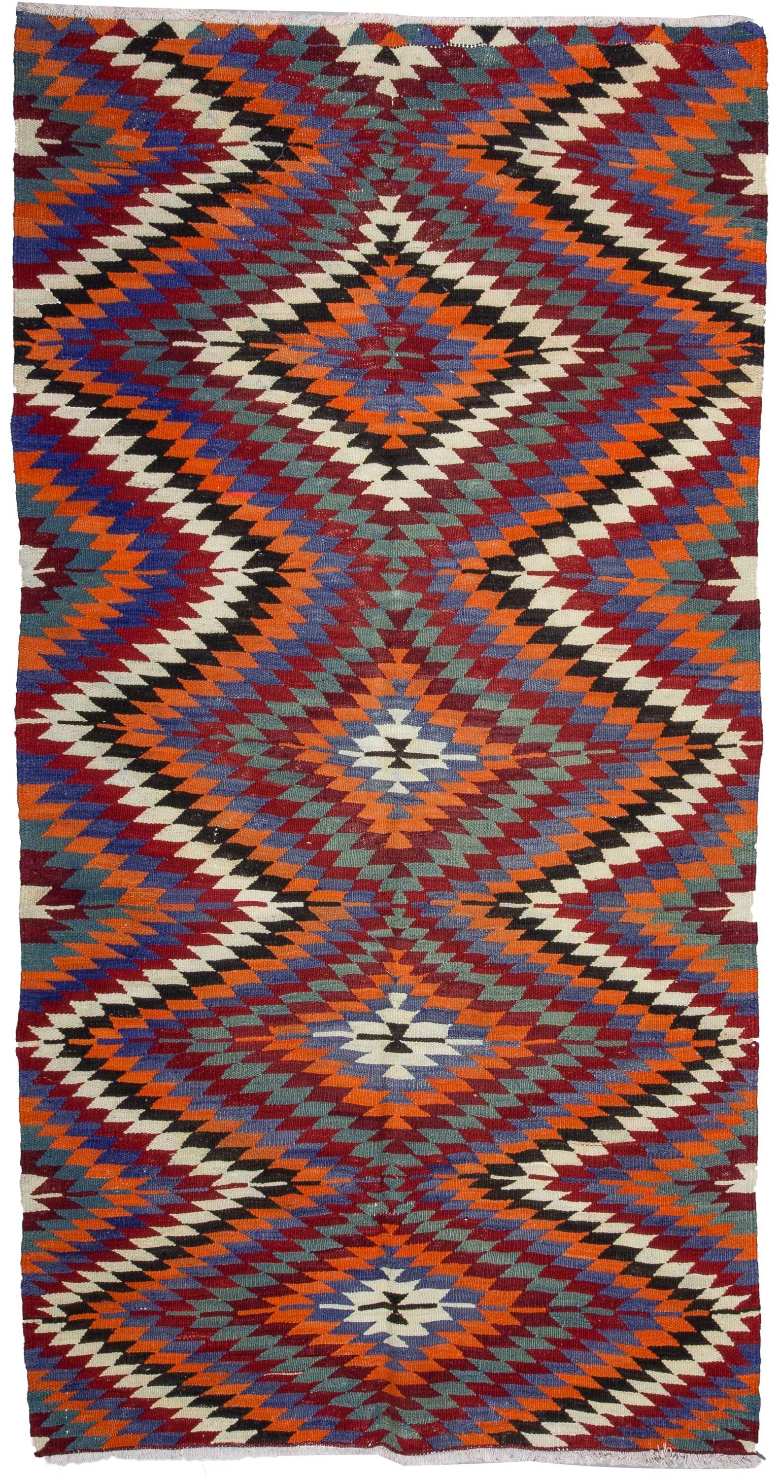 Vintage Denizli Kilim Rug