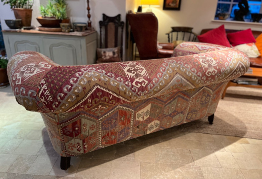 Antique 19th Century Kilim Chesterfield Sofa