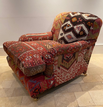 Kilim Upholstered Lansdown Club Chair