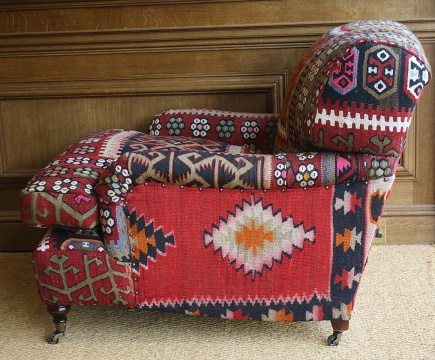 Semi-Antique Kilim Lansdown Chair