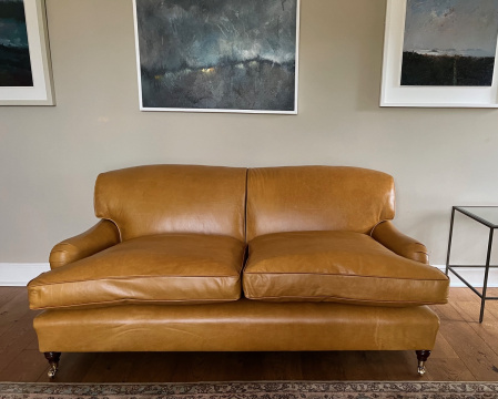The Two and a half Seater Lansdown Sofa in Leather