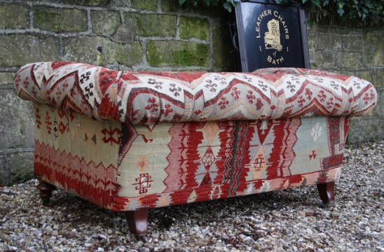 19th Century Kilim Re-upholstered Chesterfield