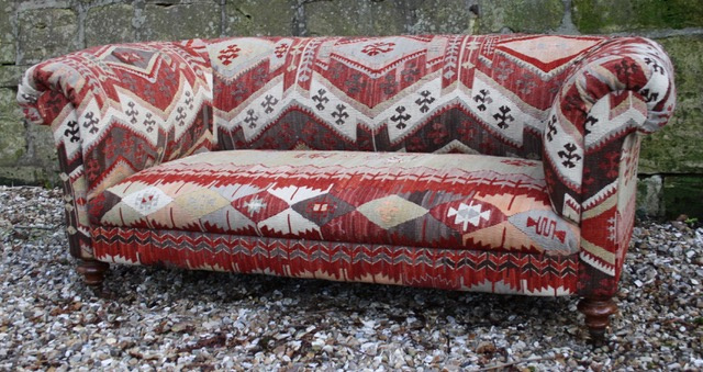 19th Century Kilim Re-upholstered Chesterfield