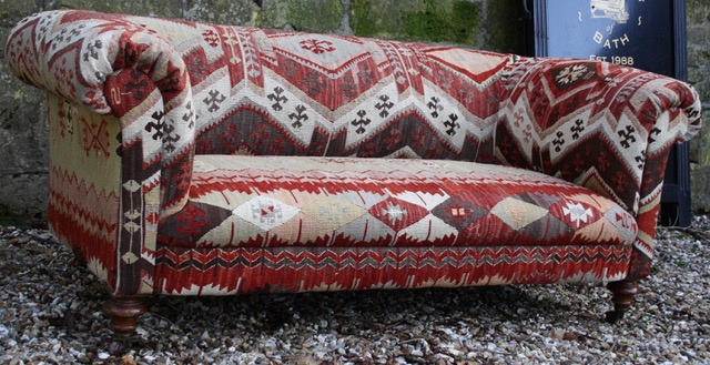 19th Century Kilim Re-upholstered Chesterfield