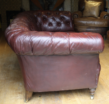 19th Century Leather Chesterfield