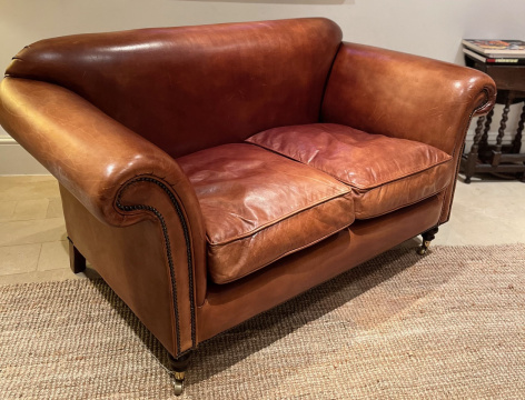 Vintage 2-Seater Ibsen Leather Sofa