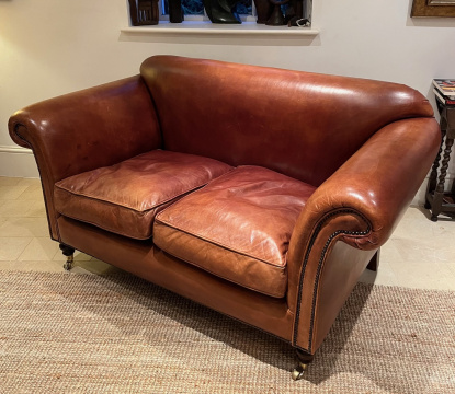 Vintage 2-Seater Ibsen Leather Sofa