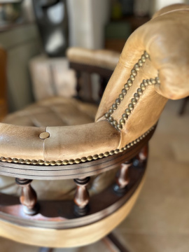 Vintage Leather Captain's Chair