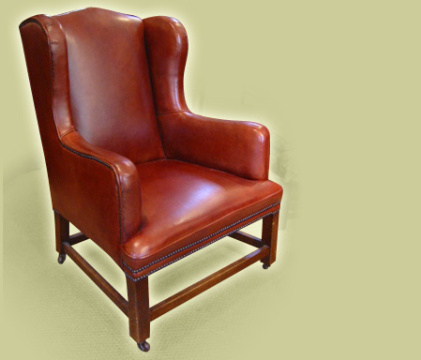 Oak Framed Wing Chair