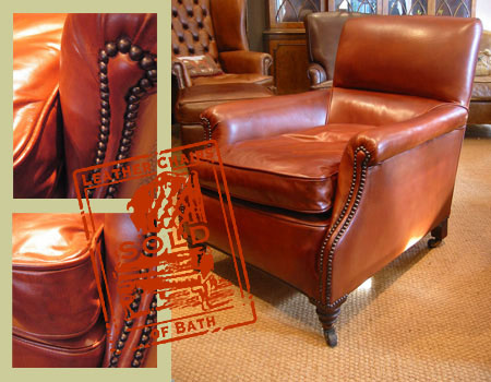 19th Century Library/Study Leather Chair