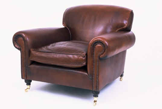 Full Scroll Lansdown Chair in Leather