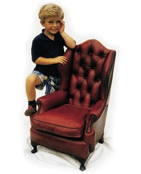 The Queen Anne Child's Chair in Leather