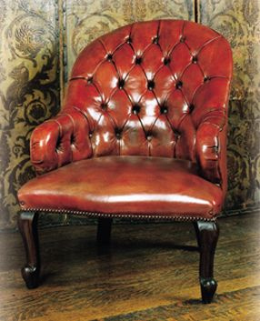 The Spoonback Victorian Chair in Leather