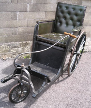 Original Bath Chair with Leather Upholstery