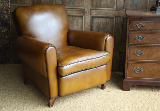 Fully Restored French Leather Club Chair.....