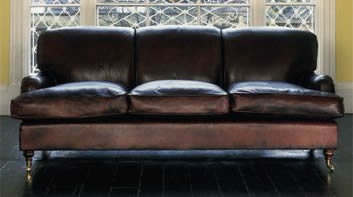 The Three-Seater Lansdown Sofa in Leather