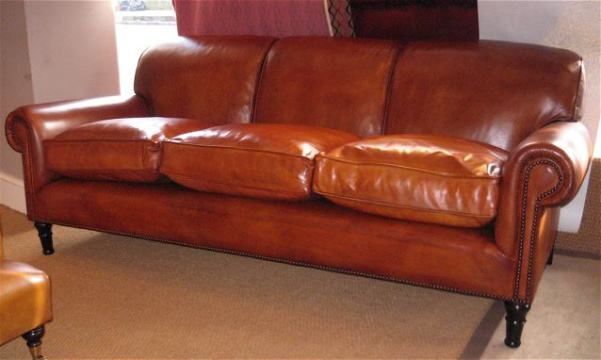 Full Scroll Three-Seater Lansdown Sofa