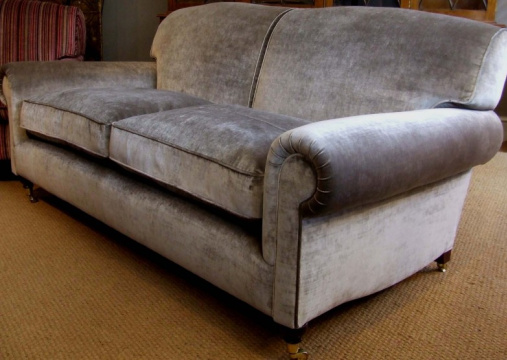 Full Scroll Two and a half Seater Lansdown Sofa in Fabric