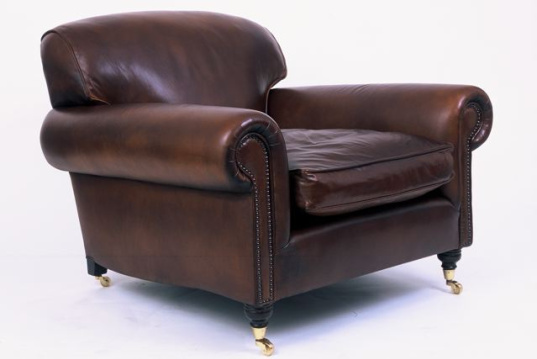 Full Scroll Lansdown Chair in Leather