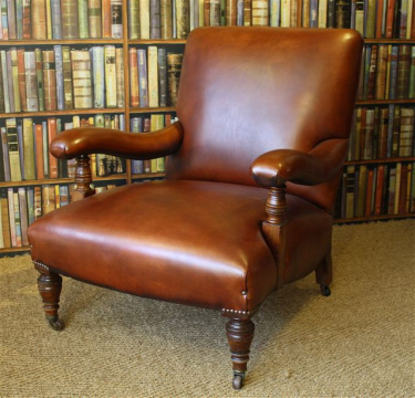 Elegant Edwardian Library Chair