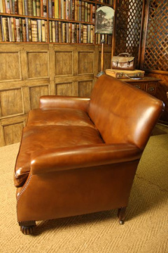 1930's 2-Seater Leather Settee