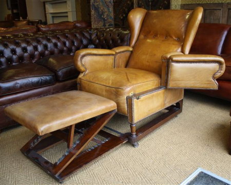 J Foot & Son Leather Reclining Adjustable Chair