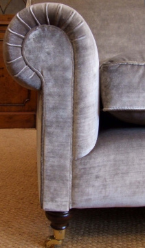 Full Scroll Two and a half Seater Lansdown Sofa in Fabric