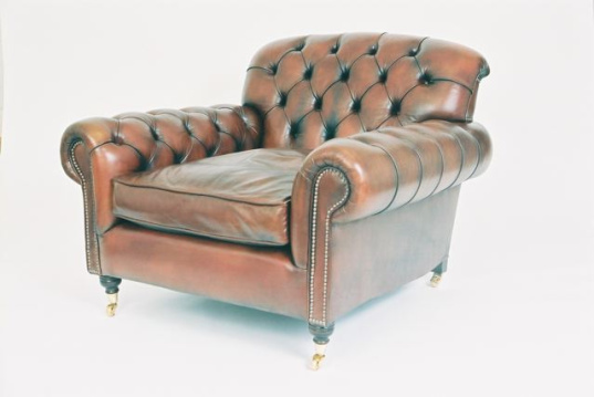 Full Scroll Lansdown Chair in Leather