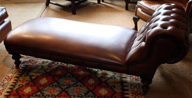 Victorian Leather Chaise Longue