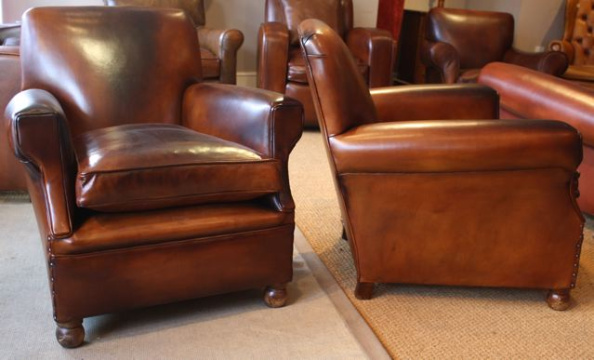 Pair of Late 1930's Club Chairs