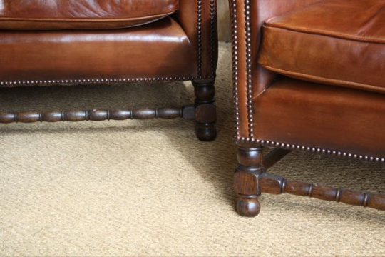 Barley Twist Restored Leather Club Pair