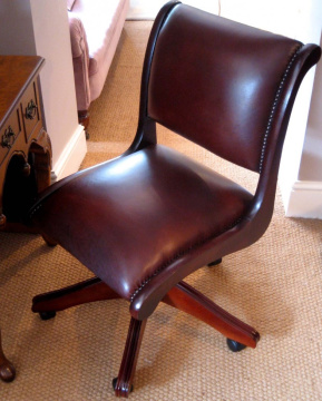 Typist's Desk Chair in Leather