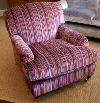 Full Scroll Two and a half Seater Lansdown Sofa in Fabric