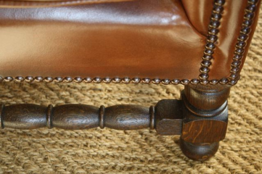 Barley Twist Restored Leather Club Pair