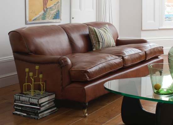 Leather Chairs Sofas, Deep Seated Leather Sofas Uk