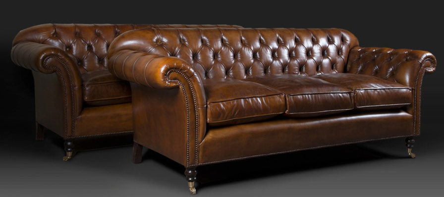 Leather Chairs Of Bath, Reclaimed Leather Sofa