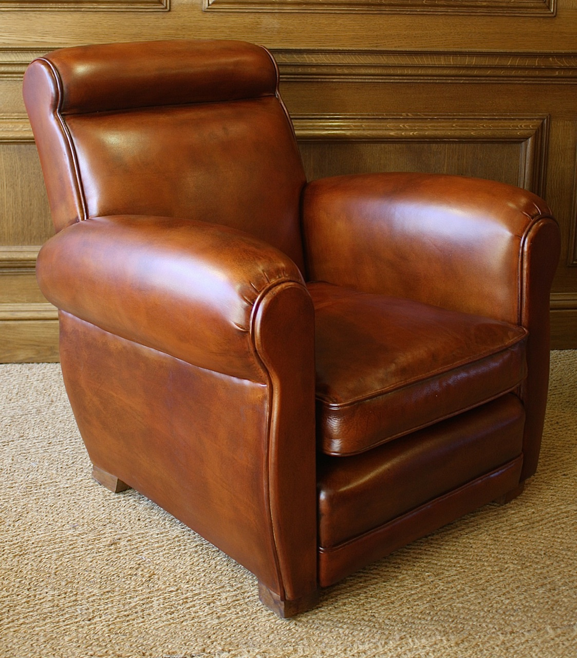 Leather French Club Chair, French Leather Chair