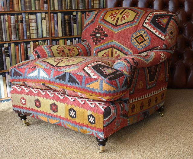Kilim Club Chair Leather Chairs of Bath Kilim Lansdown Chair Chelsea