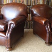 Dark Chestnut 1930's Leather Club Pair