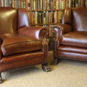 Antique Leather Lion Paw Pair