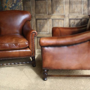 Barley Twist Restored Leather Club Pair